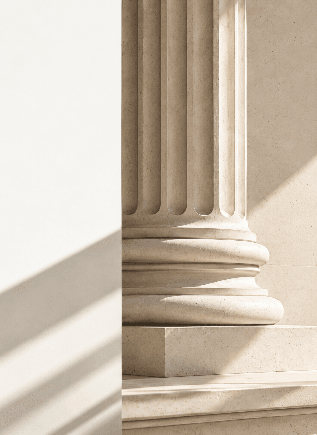 Classical Courtroom Marble Pillar Column