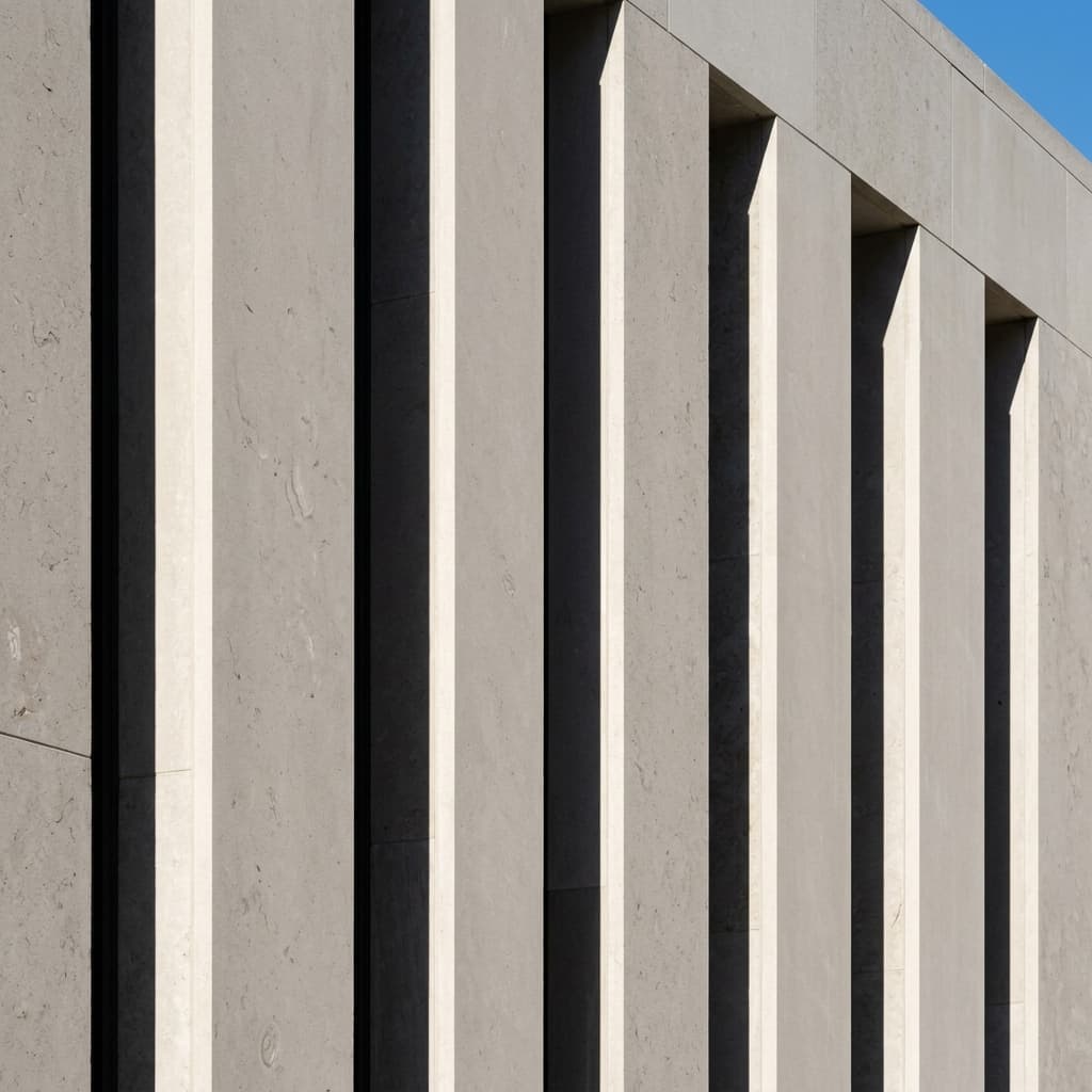 Delhi High Court minimalist limestone architectural facade