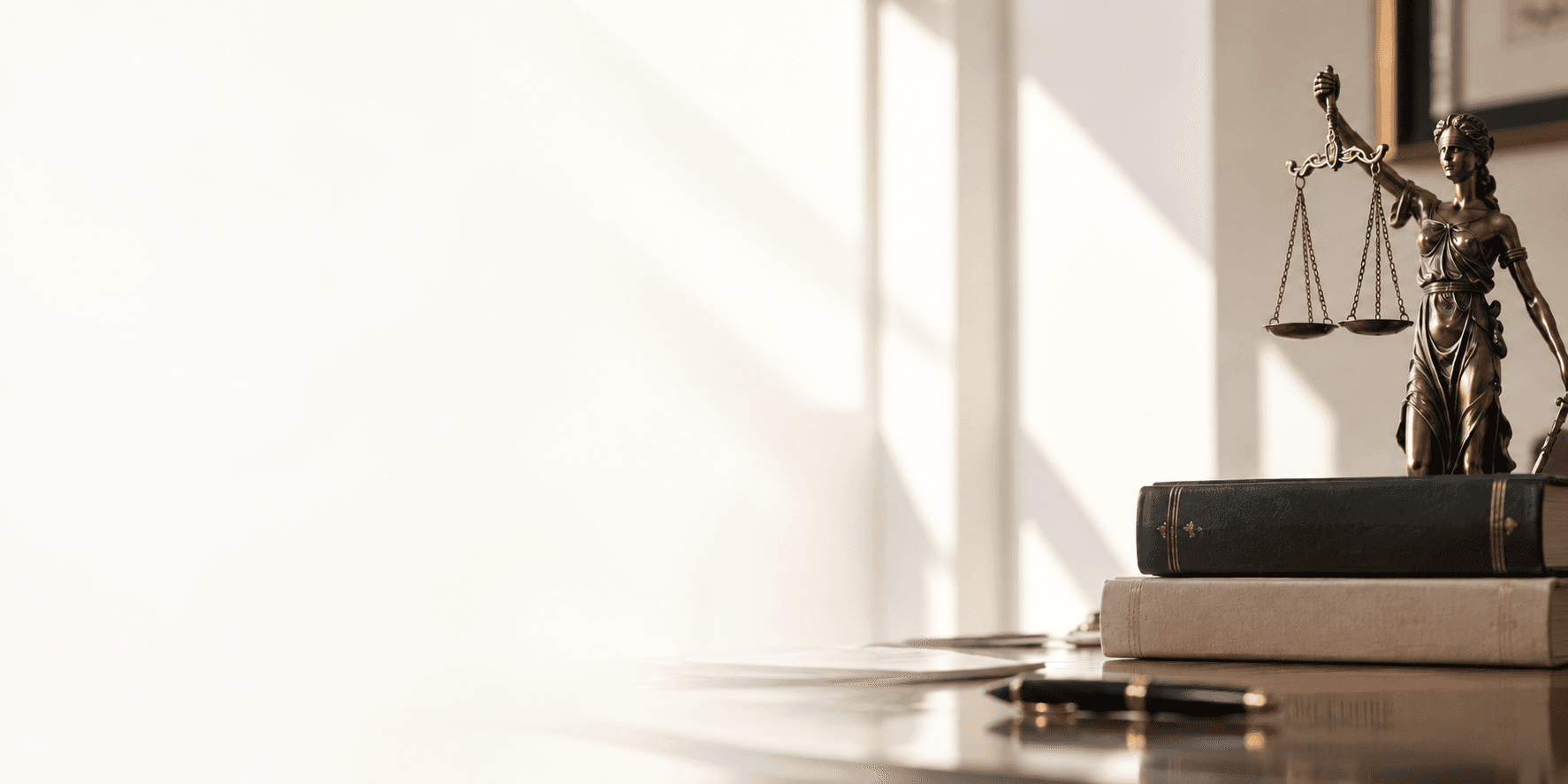 Trinetra Law Chambers Practice Areas - Lady Justice and Legal Texts