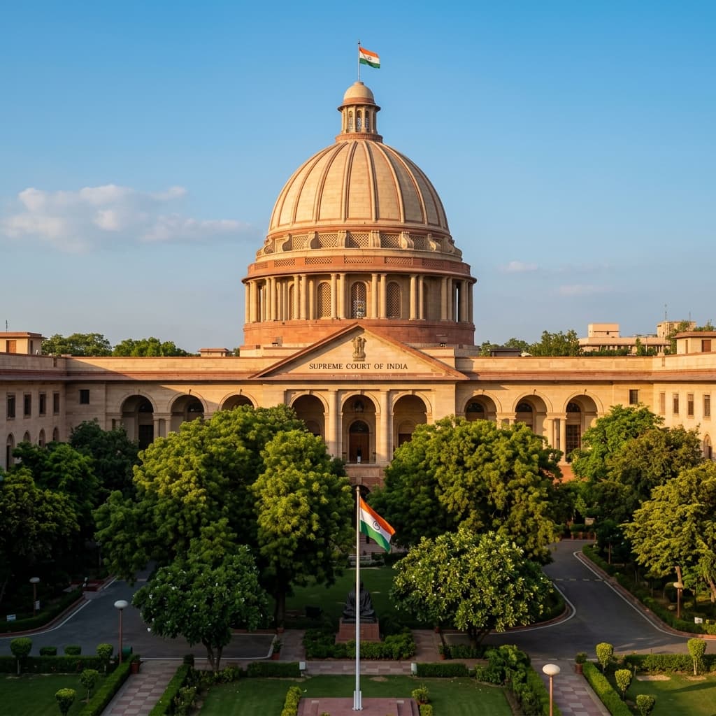 Supreme Court of India dome representing apex court practice today